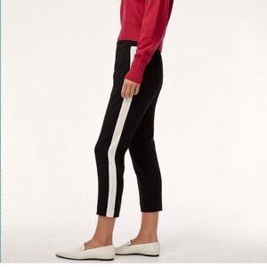 Aritzia Babaton ‘Conan cropped pant’, black with White panel, size 2